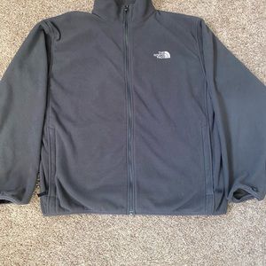 The North Face Fleece Full Zip Jacket Mock Neck Black Men XL